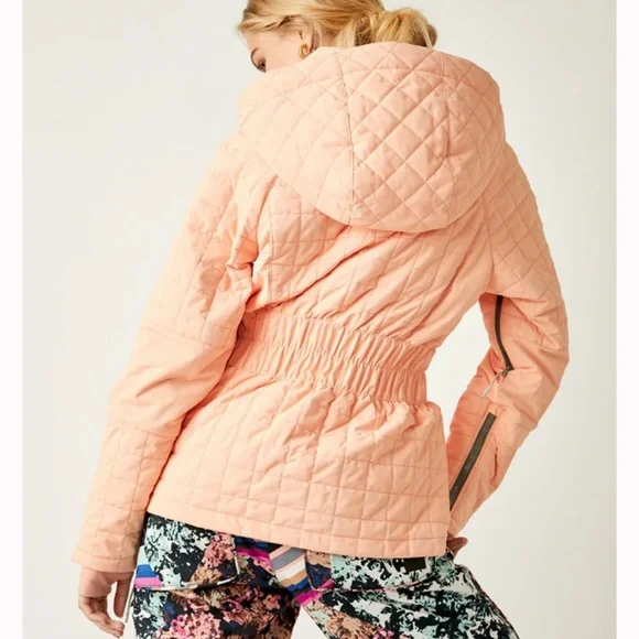 Free People Movement NWT All Prepped Winterwelon Ski Jacket Medium Pockets Hood - Picture 2 of 15